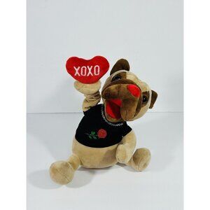 Valentine Plush Pug Sings XOXO Heart Dances Puppy Dog Toy Gift